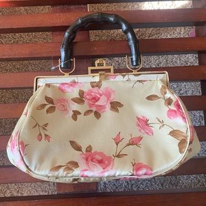 Banana Republic satin floral evening bag LIKE NEW